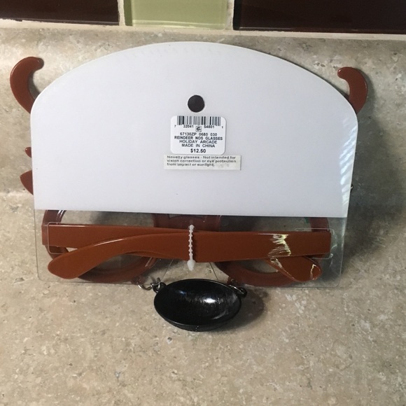 NWT🏷️ Celebrate Shop Reindeer-Nose Novelty Sunglass - Picture 3 of 3